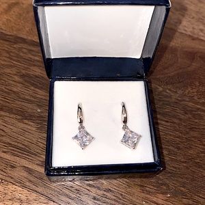 silver Cubic zirconia earrings